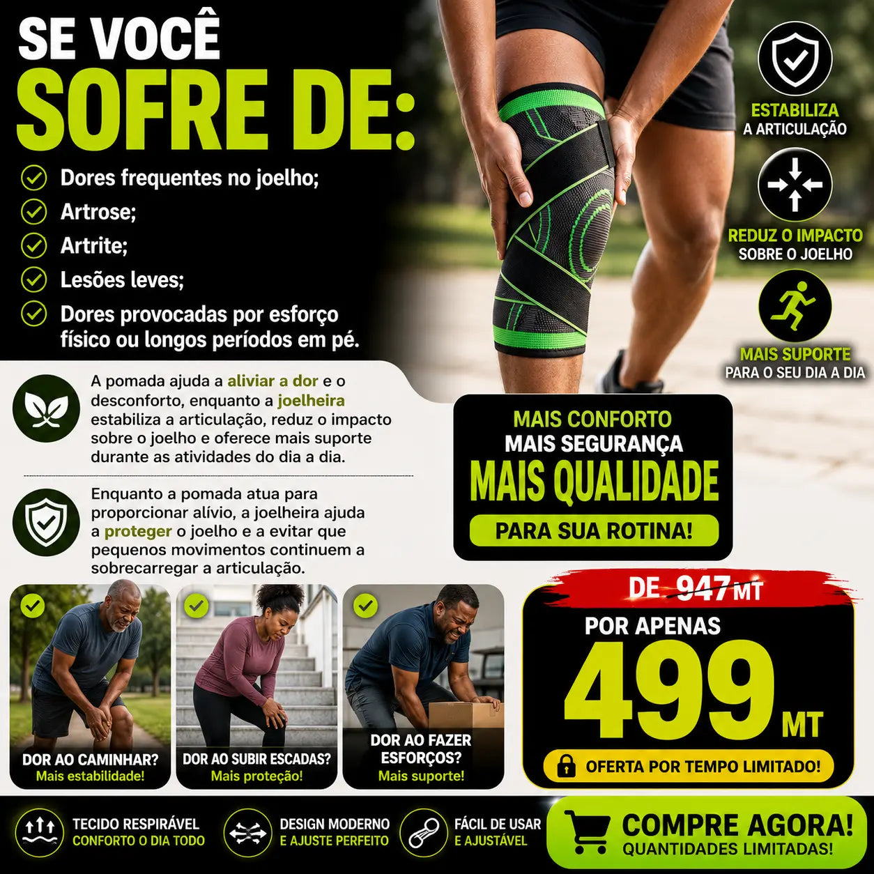 A Combinação Ideal para Dores no Joelho